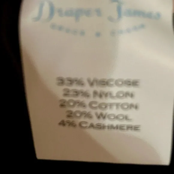 Cute Draper James Black Poncho with White Trim - Picture 6 of 7